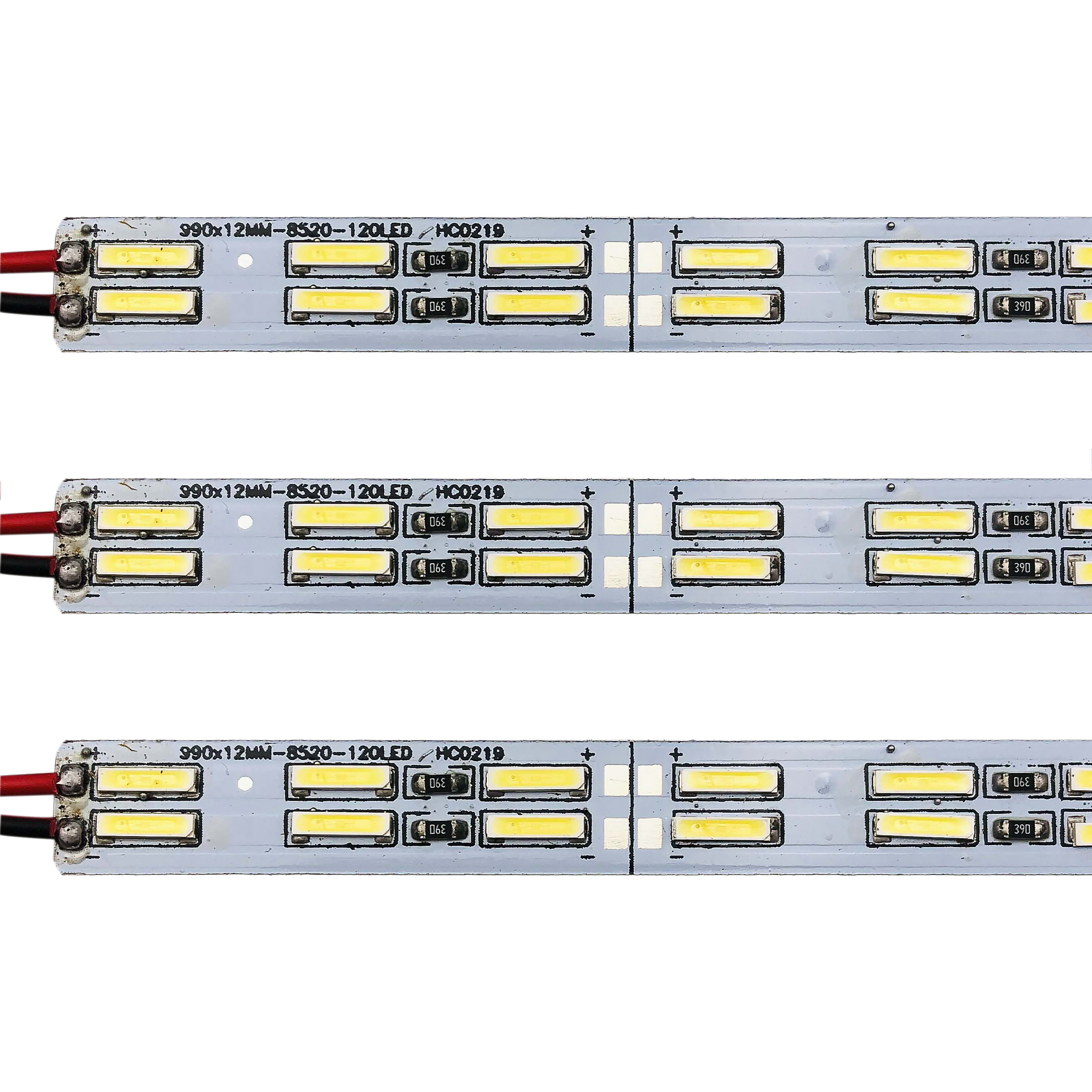 Алюминиевая СВЕТОДИОДНАЯ жесткая лента SMD8520, 8520, 12 В постоянного тока, 120 светодиодов/м, 12 мм