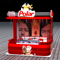 Kiosque de vente au détail multifonctionnel pour centre commercial, stand portable personnalisé pour la vente d'aliments, de boissons et de cadeaux
