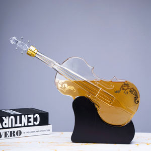 Décanteur de violon <span class=keywords><strong>en</strong></span> verre avec base <span class=keywords><strong>en</strong></span> bois, Offre Spéciale ml, bouteille de vin, whisky, vin, 1000 - Product Image 3