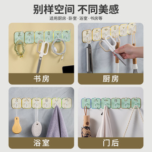Strong Adhesive Hooks Long Strip Residue Free Wall Mounted Kitchen Bathroom No Drilling Required - Product Image 4