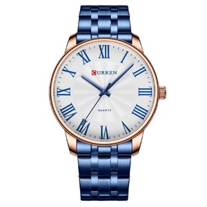 Montre à quartz pour homme minimaliste avec cadran à aiguilles romaines en verre grand format, style décontracté, boîtier en alliage, bracelet en acier inoxydable - Product Image 6