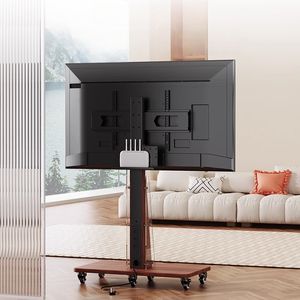 עיצוב מודרני עגלת טלוויזיה נייד עם שקע אוניברסלי רצפה טלוויזיה לעמוד 32-65 אינץ 'vs vs - Product Image 6