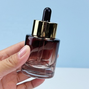 Luxury Screen Printing Cosmetic Packaging Serum Bottle High Quality Thick Bottom Glass Dropper Bottle 30ml 1oz for Facial Oil - Product Image 4