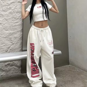 Pantalon Jogger Femme Fitness Danse - Coton élastique Taille Basse - Couleur Selon Stock - Neuf Avec étiquettes