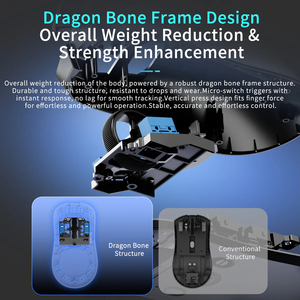 <span class=keywords><strong>Souris</strong></span> de jeu sans fil Ajazz AJ200P NL AI, <span class=keywords><strong>souris</strong></span> à faible latence NearLink, trois modes, charge magnétique, légère, 63 g, pour l'e-sport - Product Image 4