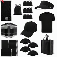 Cadeaux promotionnels de bienvenue pour collègues : Carnets personnalisés avec logo, casquettes de baseball, éventails, stylos à bille, sacs à cordon pour fournitures