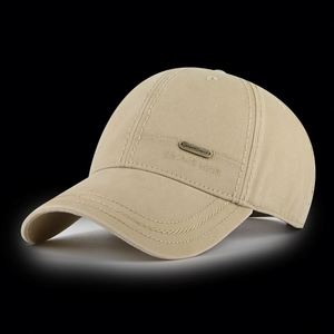 Casquette de baseball unisexe en pur coton à 6 panneaux, protection solaire estivale, broderie 3D, calotte souple, boucle métallique, fusion sans couture - Product Image 1