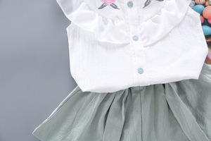 Wholesale Summer 2pcs <b>Toddler</b> Tshirt Shorts Casual Baby Pants Suits Girls Children Wear Infant Clothes Little Girls Clothing Set - Product Image 4