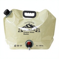 Sac à eau pliable de grande capacité de 8 L, de qualité alimentaire, pour le camping, conteneur de boissons en plastique, pique-nique