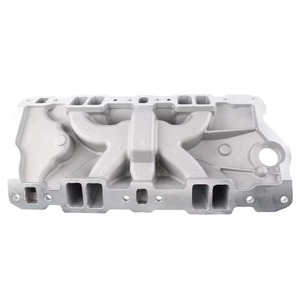 Collecteur d'admission en aluminium double plan Auso-Racing pour Chevrolet SBC 305 327 383 V8 1955-86 - Product Image 2