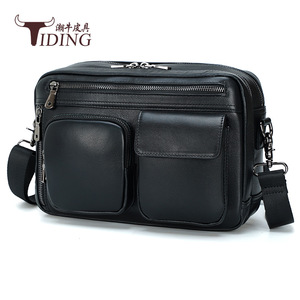 Tiding Men's Leather Shoulder <b>Bag</b> Large Capacity Casual Crossbody <b>Bag</b> For Everyday Use - Product Image 4