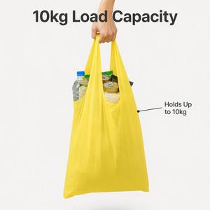 Bolsa de Compras Plegable Reutilizable Ecológica Personalizada de 35 cm, Bolsa de Supermercado Plegable Resistente de Poliéster Impermeable con Logotipo para Compras - Product Image 3