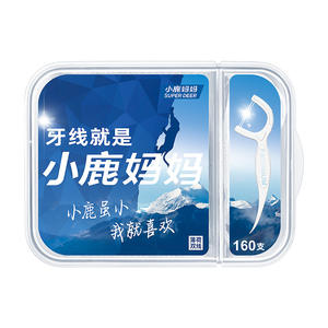 Hilo Dental Little Deer Mommy, Palillos de Hilo Dental Doble con Sabor a Menta, Paquete Familiar, Palillos de Dientes Desechables, Directo de Fábrica - Product Image 5