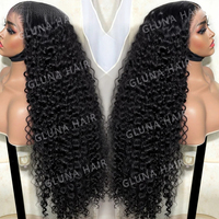 Perruques frontales en dentelle HD 13x4 13x6 Water Wave, densité 250, sans colle, en cheveux humains bruts bouclés, pour femmes noires