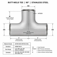 Pipa Gas dan Minyak Tekanan Tinggi Grosir ASME B16.9 Baja Karbon ASTM A234 WPB Butt Weld Seamless SCH80 NACE MR0175 Equal Tee