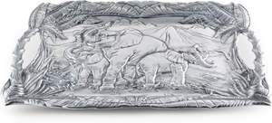 Plateau de service à fruits en aluminium de luxe écologique - Assiette décorative pour la maison pour les collations et les fêtes - Product Image 5