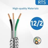 Cable JZD UL1569 Tipo MC de 250 pies, en Stock, con Armadura de Aluminio Entrelazado, Cable de Cobre THHN, para Cableado Residencial y Comercial