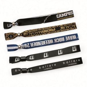 Bracelets promotionnels personnalisés imprimés pour événements, bracelets tissés avec logo sur mesure - Product Image 4