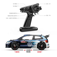 Coche de Alta Velocidad MJX Hyper Go 14304 4WD 45-55KM/H, Escala 1/14, Volkswagen Polo R WRC sin Escobillas, con ESC Independiente, Simulación de Coche Todoterreno de Juguete