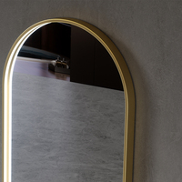 Espejo de Baño Inteligente con Marco de Aluminio, Iluminación LED, Antivaho, Control Táctil, Clasificación IP65, Ecológico, Sin Cobre, para Apartamentos