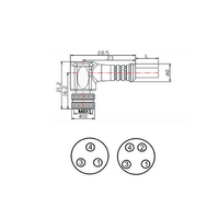 Étanchéité industrielle IP68 M8 à Angle droit, assemblage de câble femelle, capteur, connecteur de câble, connecteur circulaire