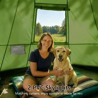 Tente yourte cloche OEM 3/4/5/6M imperméable 4 saisons en tissu Oxford 420D pour le glamping, le camping familial et la chasse en extérieur toute l'année