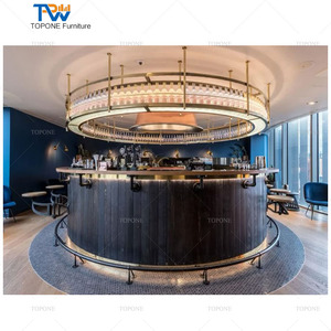 Fábrica de China, muebles de <span class=keywords><strong>Bar</strong></span> de alta calidad, moderno restaurante redondo, Hotel, salón, <span class=keywords><strong>Bar</strong></span>, diseño de mostrador - Product Image 2