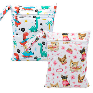 Sac de maillot de bain humide à impression numérique <span class=keywords><strong>pour</strong></span> bébé sac de voyage 20*25cm sac humide étanche à impression personnalisée - Product Image 1