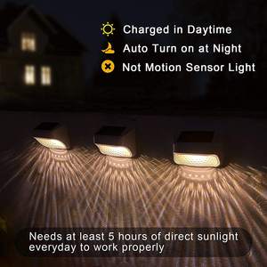 IP65 impermeabile luce esterna a <span class=keywords><strong>LED</strong></span> <span class=keywords><strong>per</strong></span> recinzione parete e scala pannello solare e alimentato a batteria <span class=keywords><strong>per</strong></span> la decorazione del giardino del Patio del cortile - Product Image 5