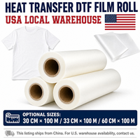 Rouleau de film numérique DTF de qualité supérieure, épaisseur 75U, rouleau à absorption d'encre super élevée, film PET pour impression de t-shirts DIY