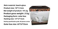 Coupe à café en verre borosilicaté haute qualité, avec système de filtration, design épuré, idéal pour la maison.