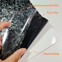 Film de protection automobile en vinyle PET holographique effet fibre de carbone doré, 8 MIL, anti-UV, auto-réparant, changeant de couleur, en rouleau