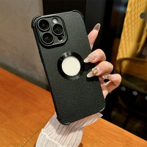 เคสโทรศัพท์มือถือ TPU แบบนิ่มมีรูโลโก้สำหรับ <span class=keywords><strong>iPhone</strong></span> <span class=keywords><strong>11</strong></span>, 12, 13, 14, 15พร้อมฟิล์มกันกระแทกสี่มุม - Product Image 1