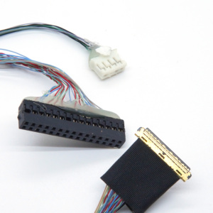 كابل LVDS مخصص مزدوج الطرف DF14-20P-1.25C بخطوة 1.25 مم و20 دبوس لشاشات اللمس الصناعية وآلات الإعلانات وشاشات LCD - Product Image 4