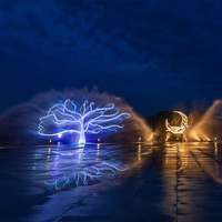 Großer Hologramm-Laserprojektions-Wasserbildschirm-Filmbrunnen-Projektor