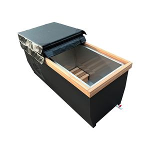 Bañera de Inmersión Fría de Diseño Moderno para Hoteles, Bañeras de Spa de Cedro Rojo, Bañeras de Hielo de Madera de Hemlock con Cubierta - Product Image 6