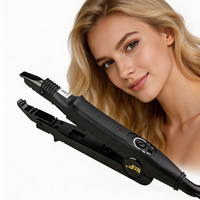 Fer à fusion de kératine à température réglable avec plaque chauffante, connecteur anti-brûlure, outil professionnel pour extensions capillaires en salon