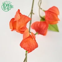 Zijden bloemen decoratieve spray 94cm lantaarn fruit voor hotel restaurant etalage interieur ornament groothandel