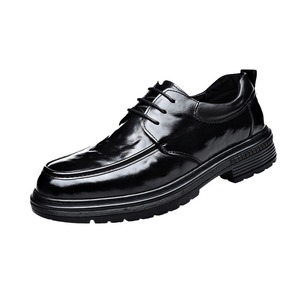Chaussures Oxford en cuir véritable pour hommes, bout rond, à lacets, semelle souple, pour mariage, tenue décontractée ou formelle, été - Product Image 5