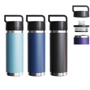 silverjet Stainless Steel Vacuum Tumbler 18oz 36oz 64oz With Lid Handle Keep <b>Warm</b> Cold Water <b>Bottle</b> For Outdoor Office Home Use - Product Image 1