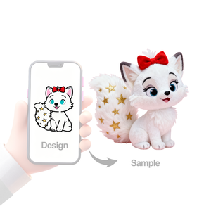 Peluche personnalisée, animal en peluche, <span class=keywords><strong>renard</strong></span> blanc, mascotte, poupée, peluches personnalisées à partir de photos - Product Image 1