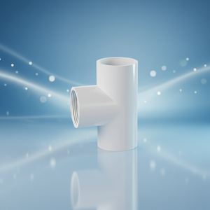 Greentech - Conector en T de PVC DIN de Alta Presión PN16 ASTM, Superficie Lisa, 20 mm, para Riego Agrícola/Agua - Product Image 1