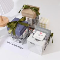 Custom Logo Candle Box Packaging Recyclable Candle Paper Boxes Luxury Paper Packaging Suppliers Textured Cardboard Boxes