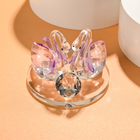 JY Crystal Crafts Nuevo Adorno de Cisne de Cristal, Regalo para Novia, Recuerdo, Artículos para Bodas, Decoración para el Hogar y el Dormitorio