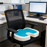 Coussin de siège en mousse à mémoire de forme en gel de glace pliable portable en forme de U Confortable Soulagement de la pression Exclusif pour l'été