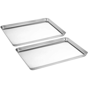 Plateau de cuisson rectangulaire en aluminium commercial pour pizza, pain, gâteau et pâtisserie, pour la cuisson au four de boulangerie professionnelle - Product Image 1