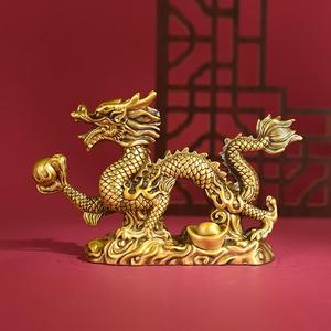 Sẵn Sàng Để Tàu Rồng Vàng Đồ Trang Trí Nhà Kích Thước Khác Nhau Brass Điêu Khắc Bronze Bức Tượng Sơn Kim Loại Mô Hình Thủ Công - Product Image 4