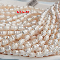 Perles de culture d'eau douce en vrac de 2 à 10 mm, perles d'eau douce naturelles blanches, cordons de perles d'eau douce, vente en gros, bijoux baroques