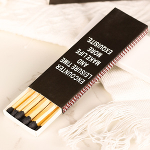 Palo <span class=keywords><strong>de</strong></span> madera colorido personalizado seguridad largo negro fósforos a granel - Product Image 1