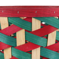 TF-GGB19 gros en bois décoratif noël nouveau bébé bambou tissé garniture emballage panier pour tissé en vrac boîte cadeau panier